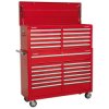 Sealey AP52COMBO1 Tool Chest Combination 23 Drawer + Ball Bearing Slides - Red