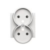Simon 55 Pokrywa gniazda wtyczkowego podwójnego do: SGZ2CM Aluminium mat TGZ2MZP/143