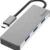 Hama 00200105 USB-Hub 3+1 Port USB-A, USB-C® USB 3.1 Gen1 5 GBit/s z wtyczką USB-C antracytowy