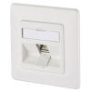 Metz Connect 130B12D11002-E Flush Mount Network Outlet CAT 6A 1-Port Pure White