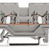 4-wire feed-through terminal, spring-clamp connection, 0.08-1.5 mm², 1 pole, 18 A, 8 kV, gray, 279-621