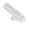 Przedłużacz 1,5m 6x2p+Z biały 1,5mm JONEX 3024