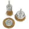 Sealey BWBS03 Wire Brush Set 3pc Brassed