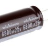 Kondensator 6800μF 25V dc Radialny, Otwór przelotowy Nichicon roztaw: 7.5mm 18 (Dia.) x 40mm